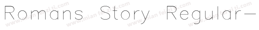 Romans Story Regular字体转换